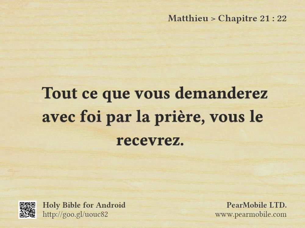 Matthieu, Chapitre 21:22